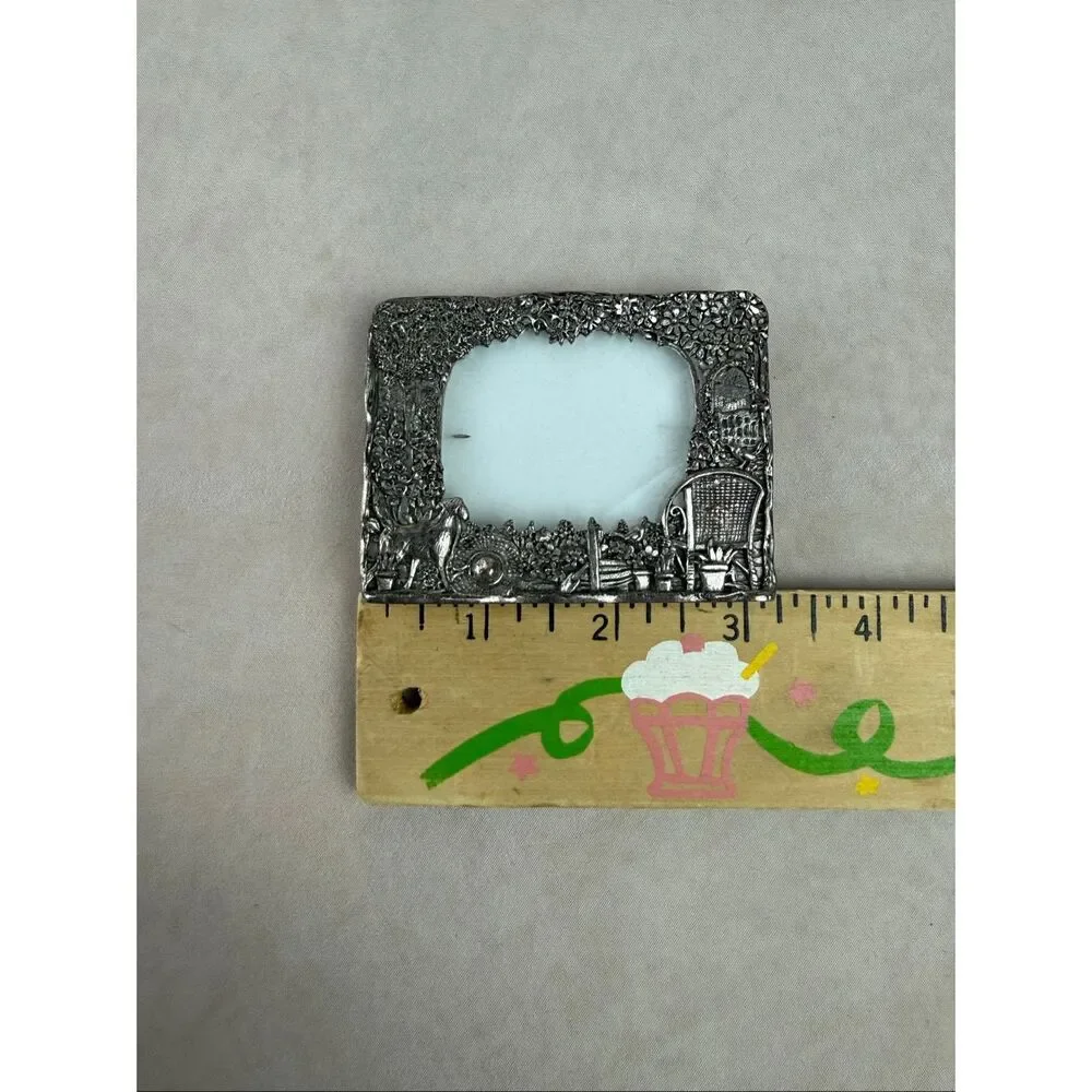 Vintage Sterling Silver Scene Wales Verse Silver Plated Picture Frame 3×2